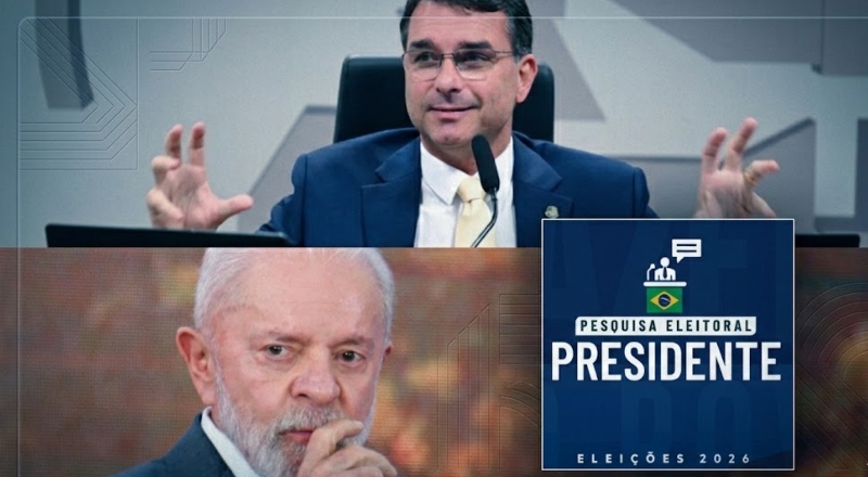 Flávio Bolsonaro vence Lula em cenário de 2º turno na pesquisa