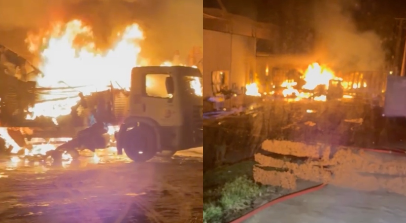 Fogo intenso destrói galpão de empresa em Manaus com vídeo