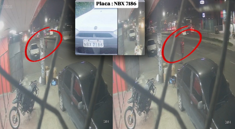 Câmeras de segurança mostram bandido roubando um Fiat Strada ao vivo