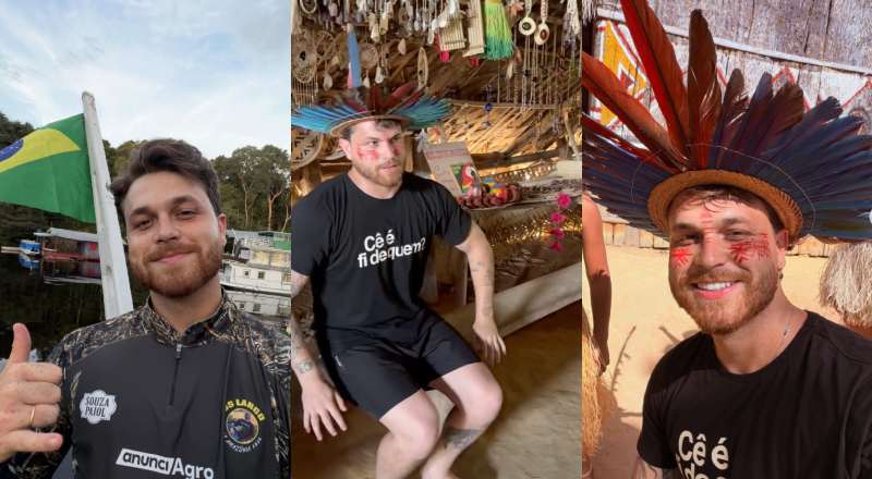 Influenciador Gustavo Tubarão viraliza com sua aventura no Amazonas