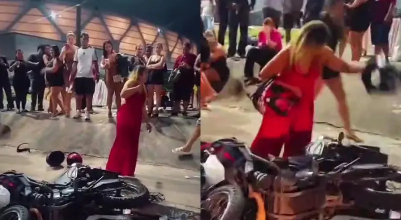Mulher destrói moto do marido após traição em Manaus: vídeo impressionante