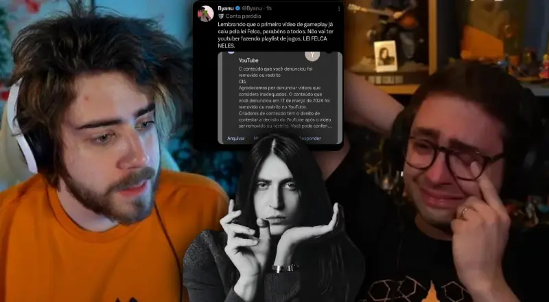 ECA Neles!: Lei Felca derruba vídeos de youtubers pró-Lula