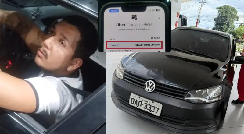 Motorista do Voyage preto enche o tanque e assusta frentistas