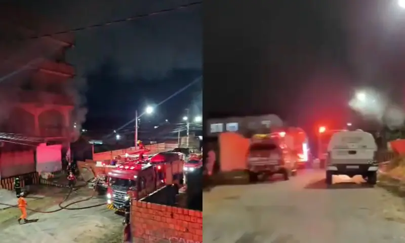 Incêndio em depósito de reciclagem assusta moradores no Lago Azul