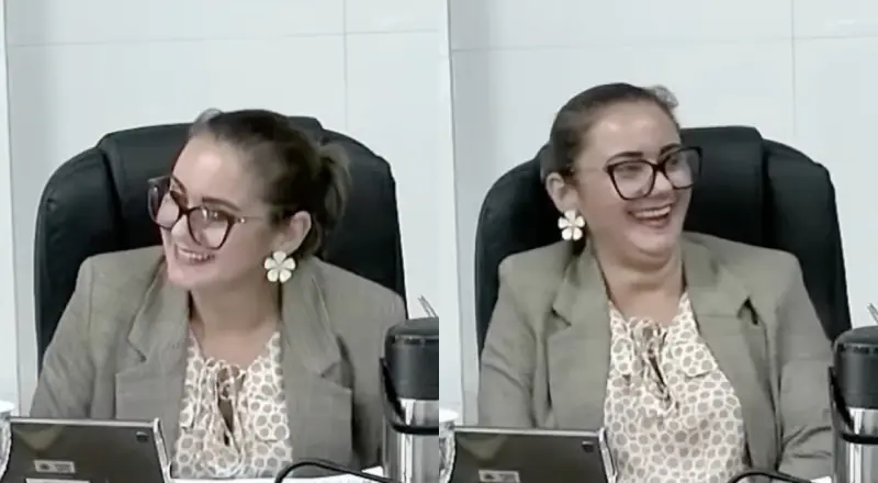 Vereadora faz gesto obsceno durante sessão e gera polêmica