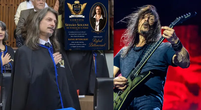 Rafael Bittencourt, guitarrista recebe título de Imortal da Academia