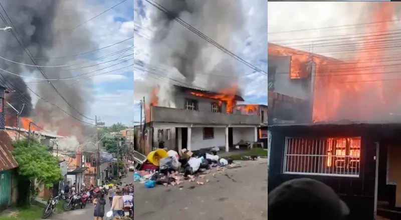 Incêndio de grandes proporções destrói casas em Coari