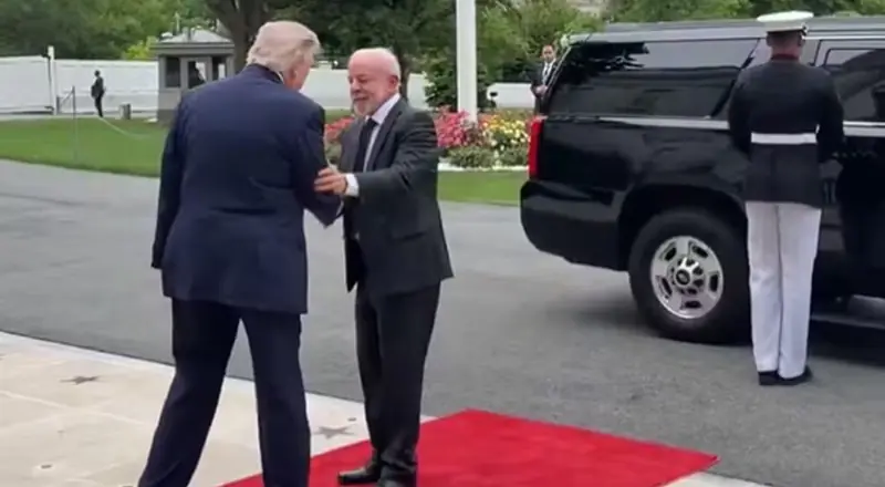 Lula chega à Casa Branca para reunião com Trump e discute parcerias
