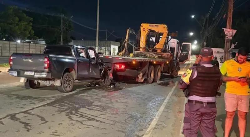 Empresário escapa da morte após acidente com caminhão em Manaus