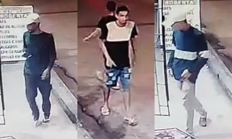 Imagens mostram criminosos cercando padaria antes de morte brutal