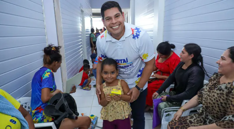 Deputado Mário César Filho leva Ação Laudo Azul a Jutaí para crianças com autismo