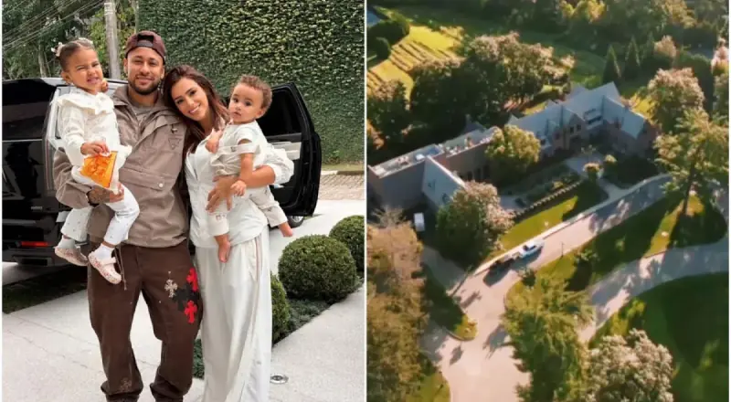 Neymar aparece em clima descontraído com a família e se diverte