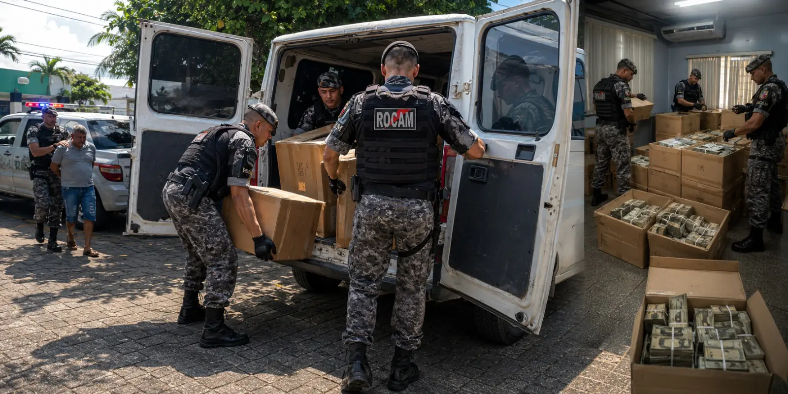 Rocam intercepta van e apreende 1 tonelada de maconha na AM-010