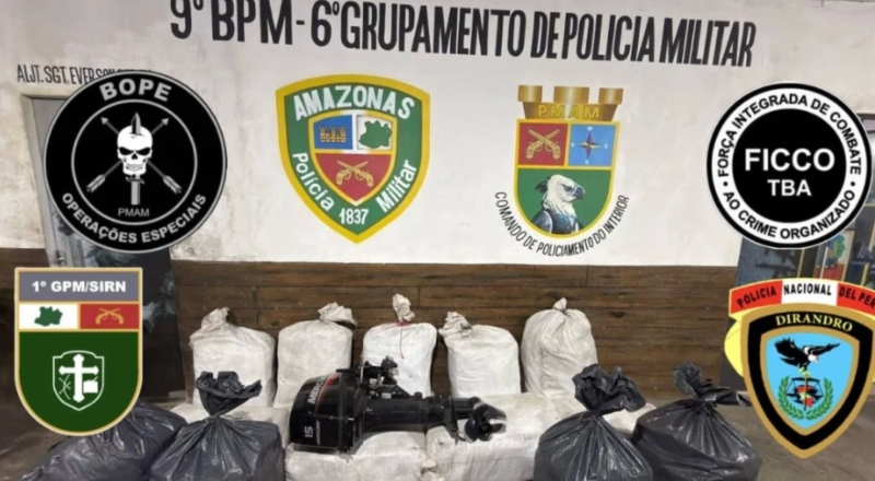 Prejuízo milionário para o tráfico: 500 kg de drogas apreendidos no Rio Negro