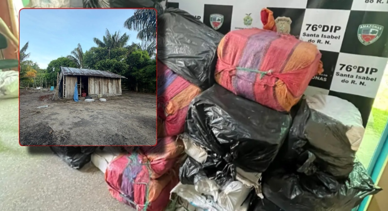 Mais de 1 tonelada de maconha é apreendida na Amazônia