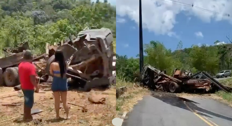 Caminhão desgovernado perde controle e causa tragédia em vídeo