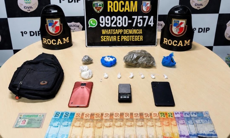 Foragido por tráfico é preso com drogas no Japiim; saiba mais.